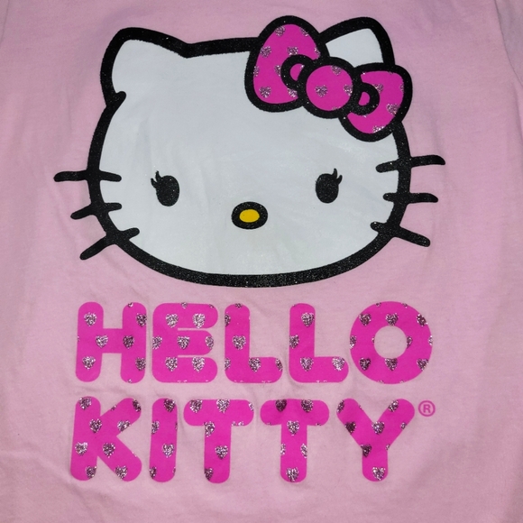 Hello Kitty (Sanrio) Y2K đ Pink Glitter T-Shirt! Girls 14/16 or Women's XS/S! - Picture 3 of 14
